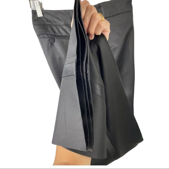 GUCCI Black Y2K Low Rise Wool/Silk Stretch Tuxedo Pants IT 44/ US 8 - Picture 11 of 13